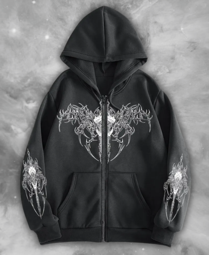 Killark Gothic Zip-Up Hoodie