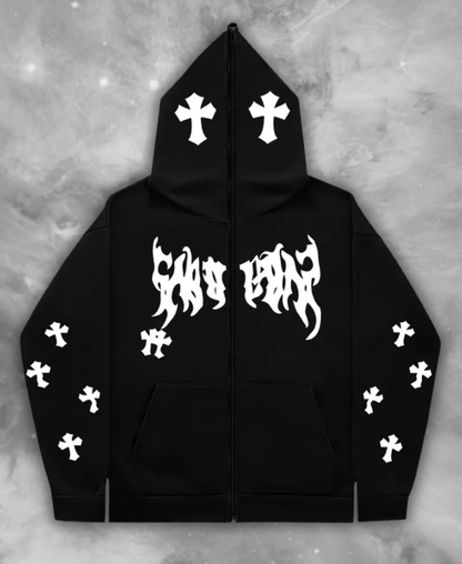 God Waves Zip-Up Hoodie