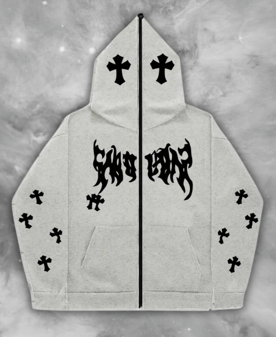 God Waves Zip-Up Hoodie