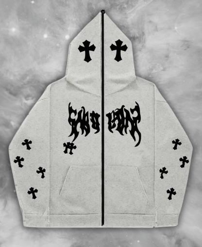 God Waves Zip-Up Hoodie