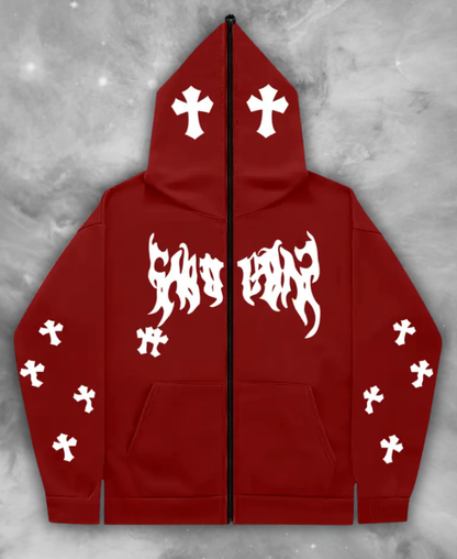 God Waves Zip-Up Hoodie