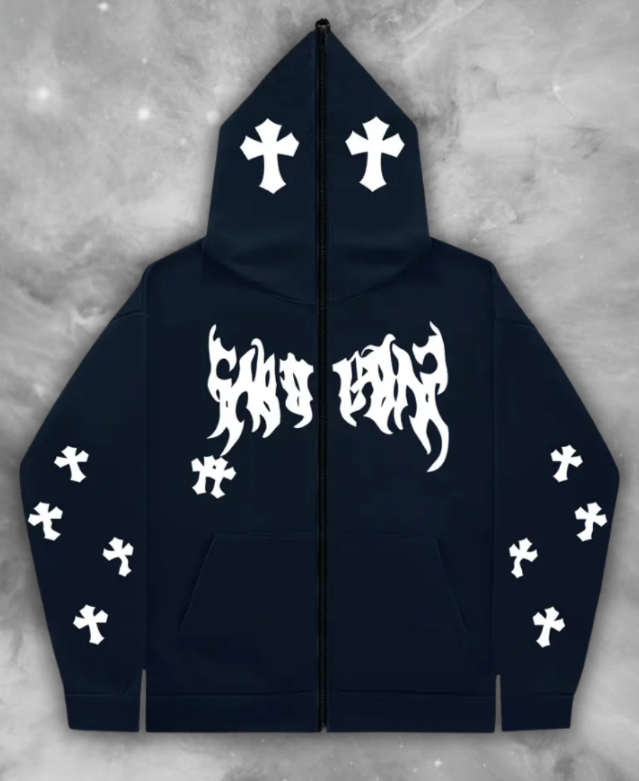 God Waves Zip-Up Hoodie