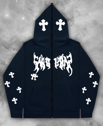 God Waves Zip-Up Hoodie