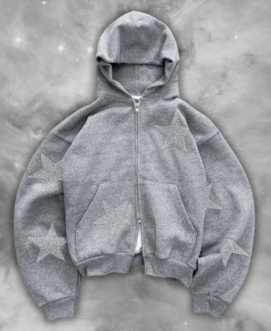 Crystal Starfall Zip-Up Hoodie