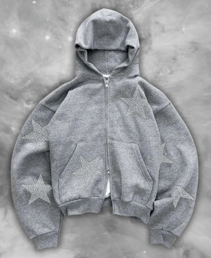 Crystal Starfall Zip-Up Hoodie