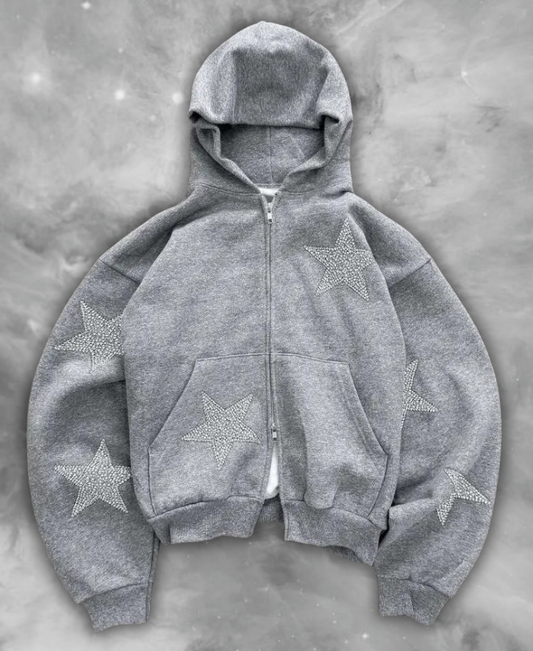 Crystal Starfall Zip-Up Hoodie