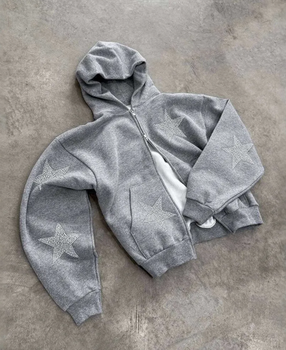 Crystal Starfall Zip-Up Hoodie