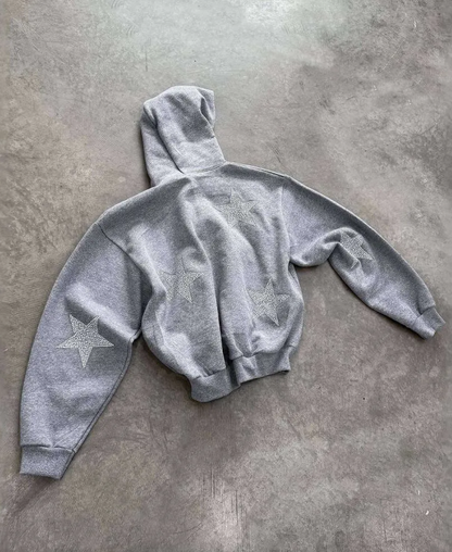 Crystal Starfall Zip-Up Hoodie