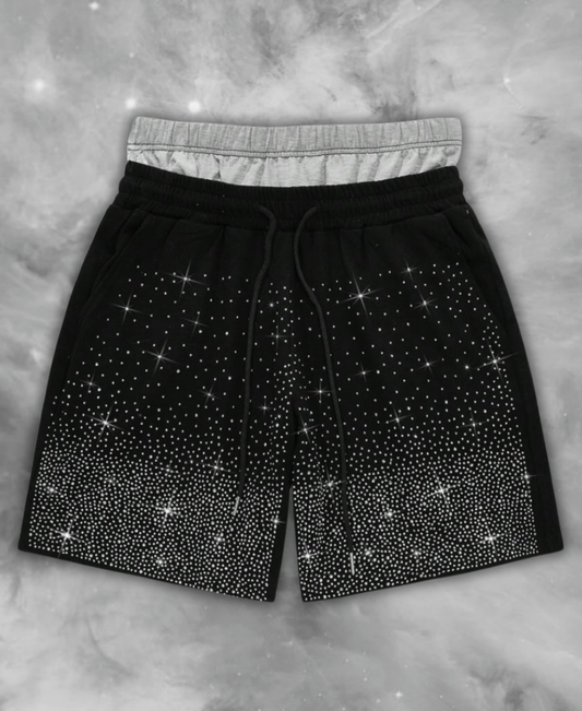 Rhinestone Blackfang Track Şort