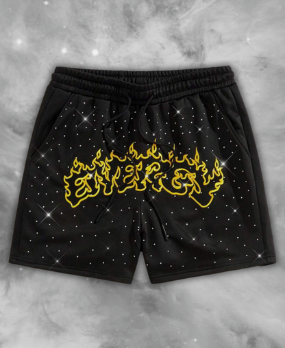 Energy & Fire & Rhinestone Şort