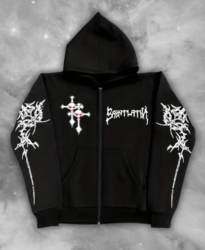 Saint Latin Zip-Up Hoodie