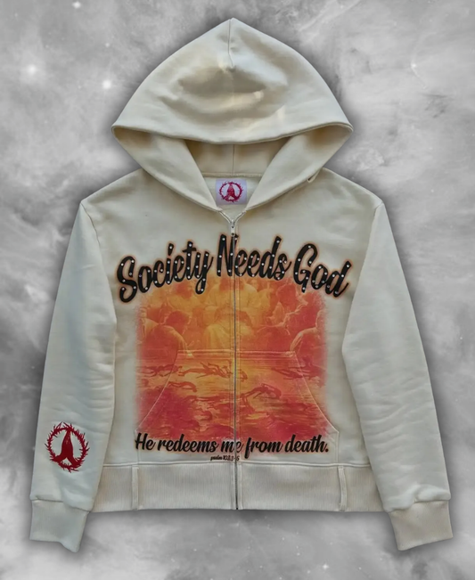 Society Needs God Zip-Up Hoodie