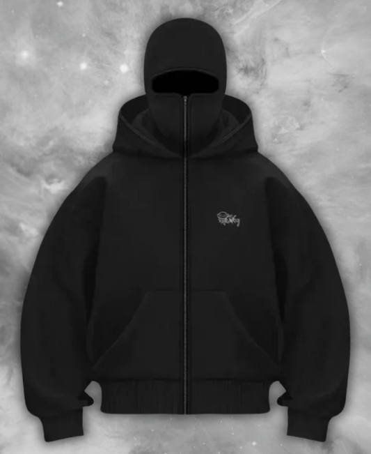 Balaclava Sign Zip-Up Hoodie