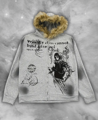 Larte "Postal Knife" Zip-Up Hoodie