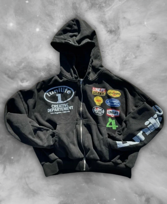 Lunilife Racing Zip-Up Hoodie