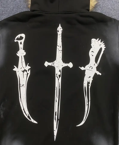 Larte "Postal Knife" Zip-Up Hoodie