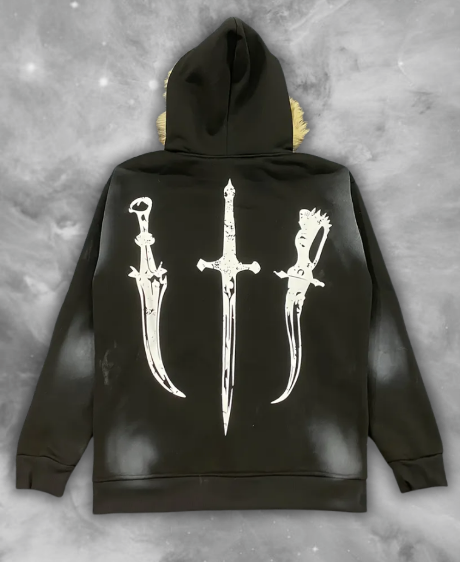 Larte "Postal Knife" Zip-Up Hoodie