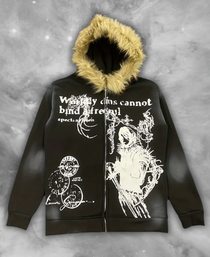 Larte "Postal Knife" Zip-Up Hoodie