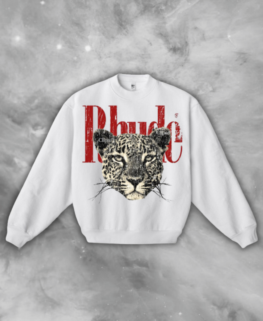 RHUDE WILD Leopard Sweatshirt