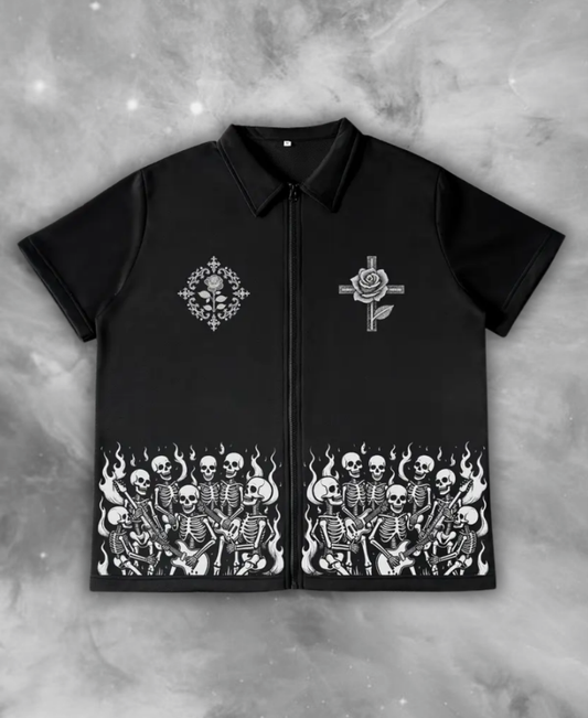 Rose "Taco Gang" Zip-Up Tee