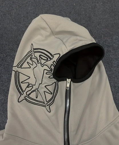 Angel Polo Zip-Up Hoodie