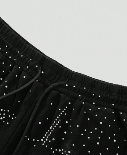 Obsidianveil Rhinestone Şort