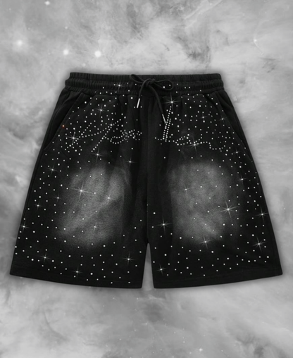 Obsidianveil Rhinestone Şort