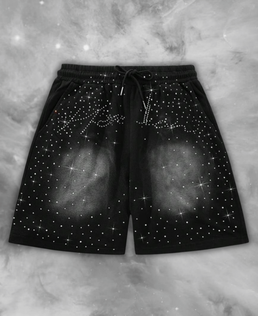 Obsidianveil Rhinestone Şort