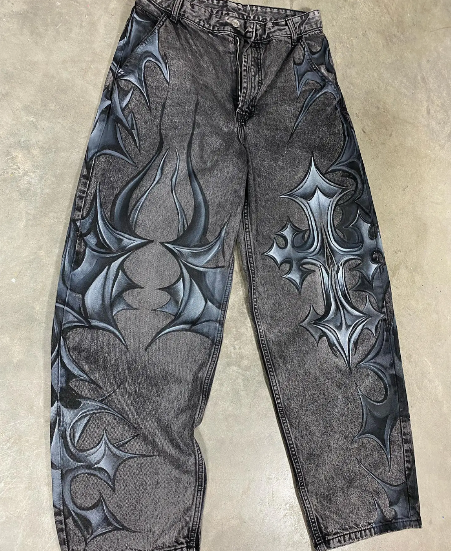 Shurikenny Cross Baggy Pants