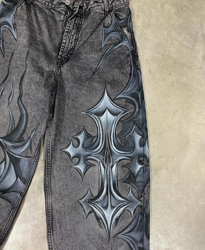 Shurikenny Cross Baggy Pants