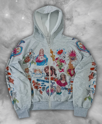 Righteous Pray Zip-Up Hoodie