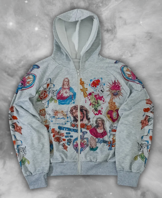 Righteous Pray Zip-Up Hoodie