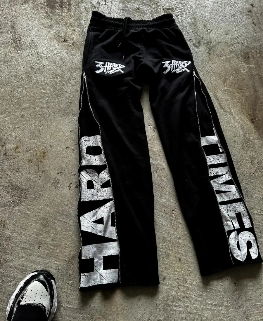3HARD CO Hard Times Zip Detail Eşofman