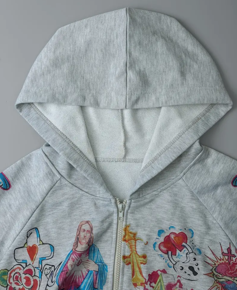 Righteous Pray Zip-Up Hoodie