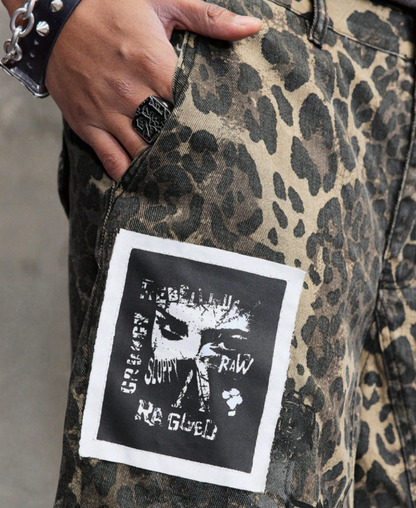 Leviathanic Leopard Kot Şort