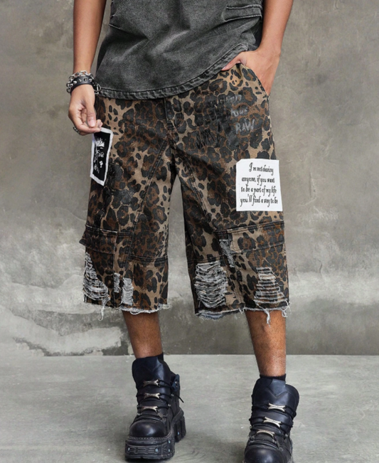 Leviathanic Leopard Kot Şort