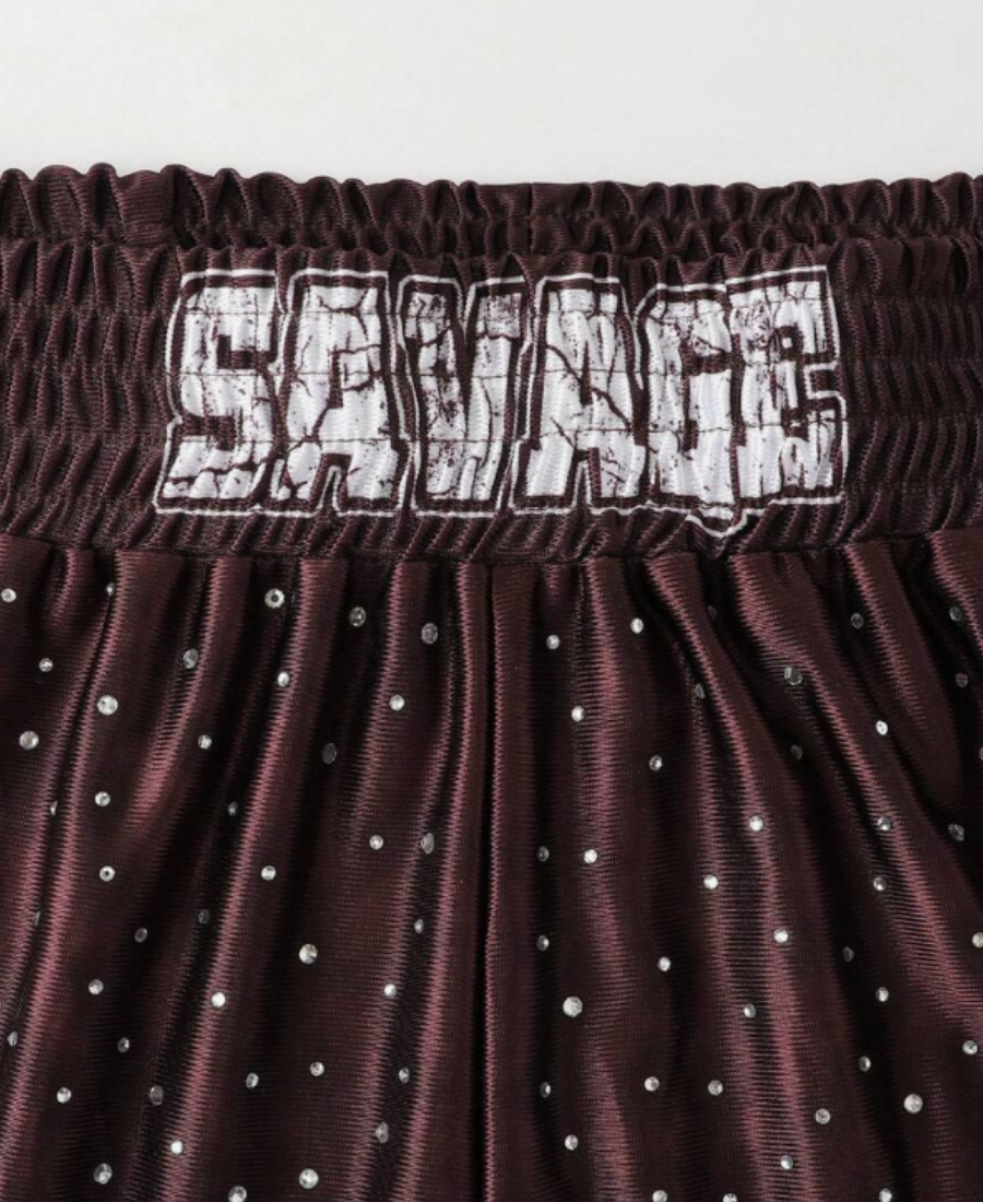 Savage Rhinestone Şort