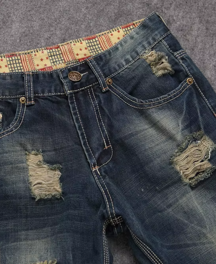 Ripped Rhinestone Pants