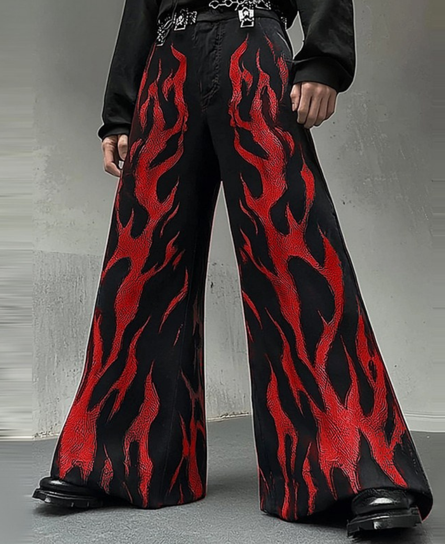 Fire Flamas Baggy Pants