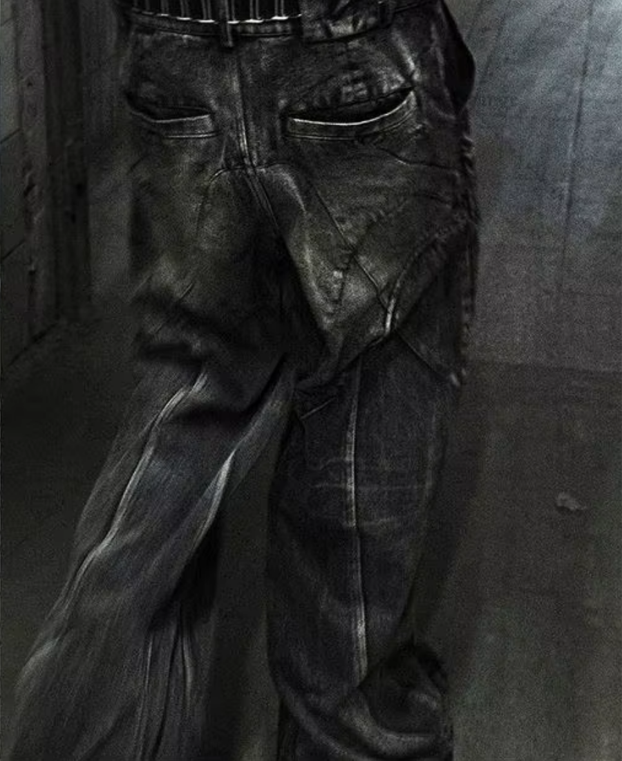 Destruction Line Baggy Pants