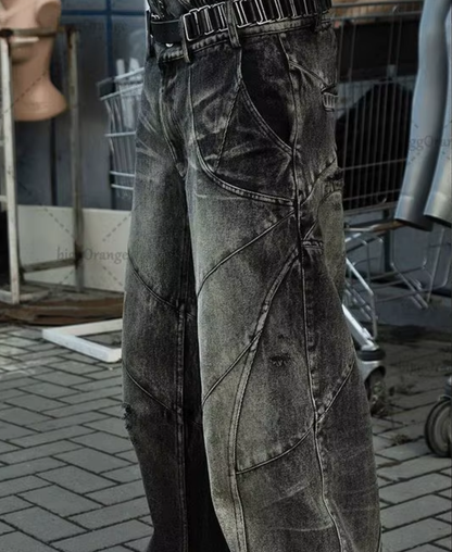 Destruction Line Baggy Pants