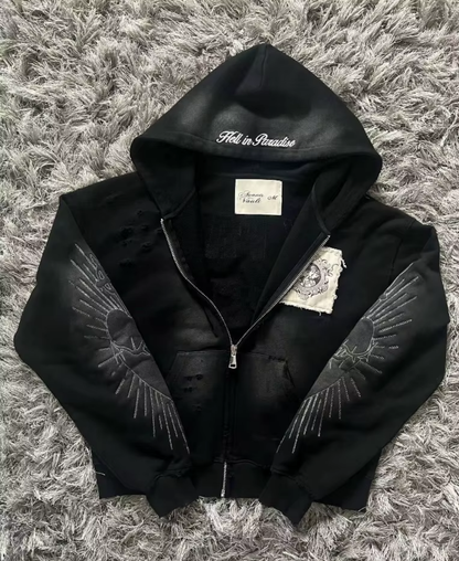 Hell In Paradise Zip-Up Hoodie