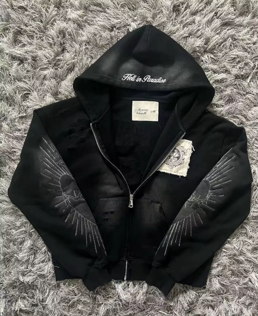 Hell In Paradise Zip-Up Hoodie