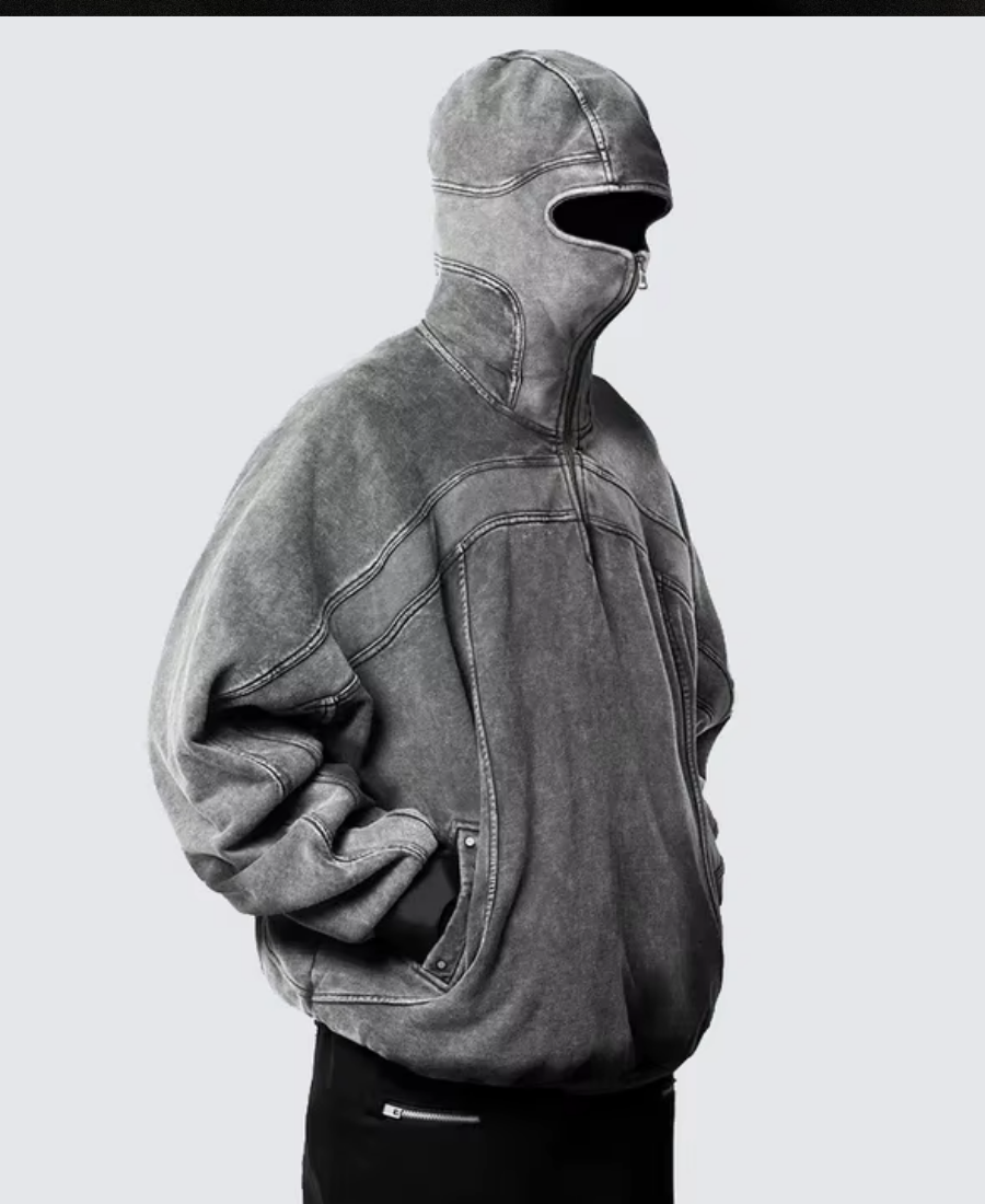 Balaclava Acid Zip-Up Hoodie