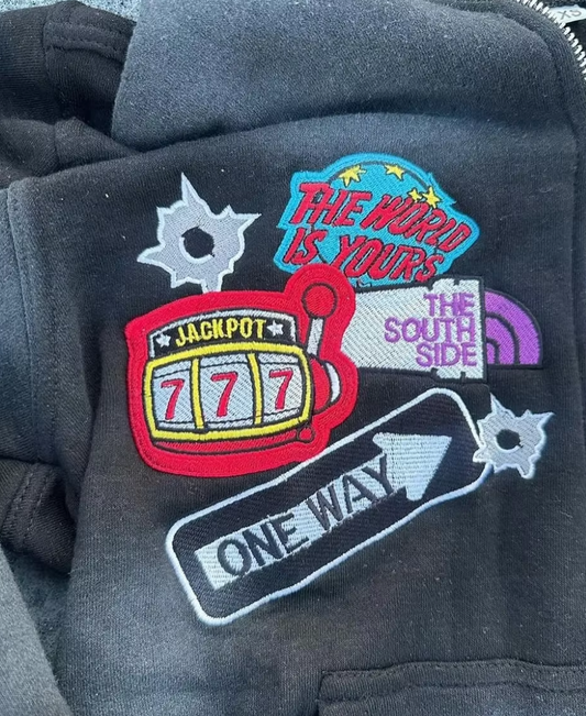 One Way Out "777" Zip-Up Hoodie