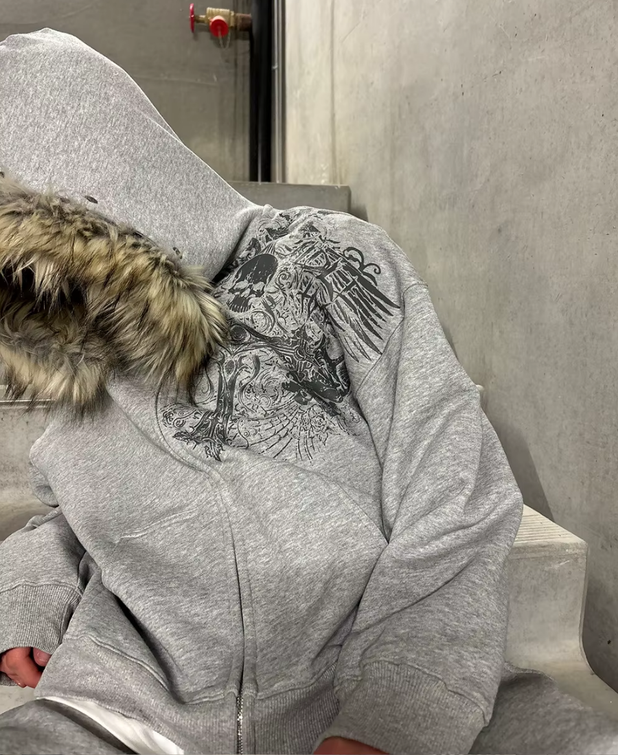 Vintage Furline Zip-Up Hoodie