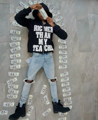 Richer Than Teacher Zip-Up Hoodie