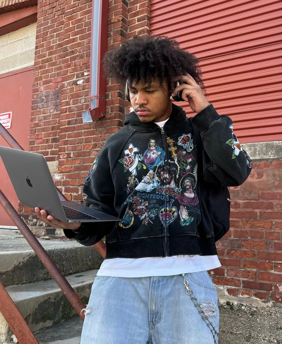 Righteous Pray Zip-Up Hoodie
