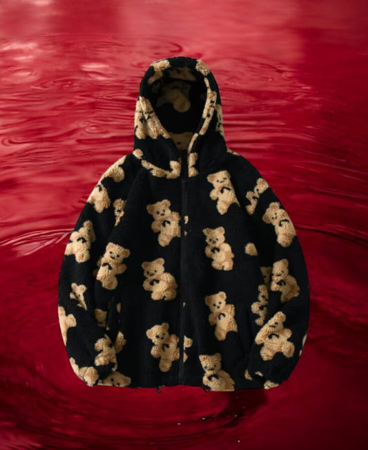 Teddy Bear Zip-Up Hoodie