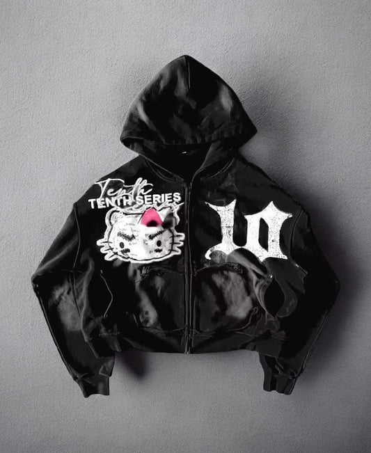 Hello Kitty Tenth 10 Zip-Up Hoodie